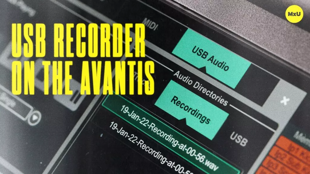 USB Recorder on the Avantis