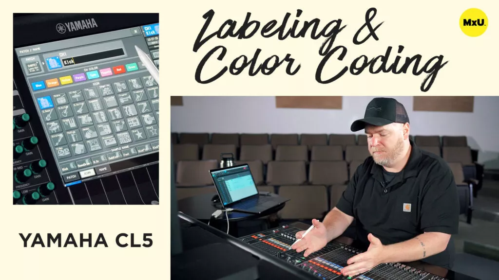 Labeling & Color Coding on the Yamaha CL5