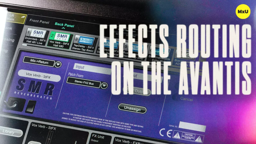 Effects Routing on the Avantis